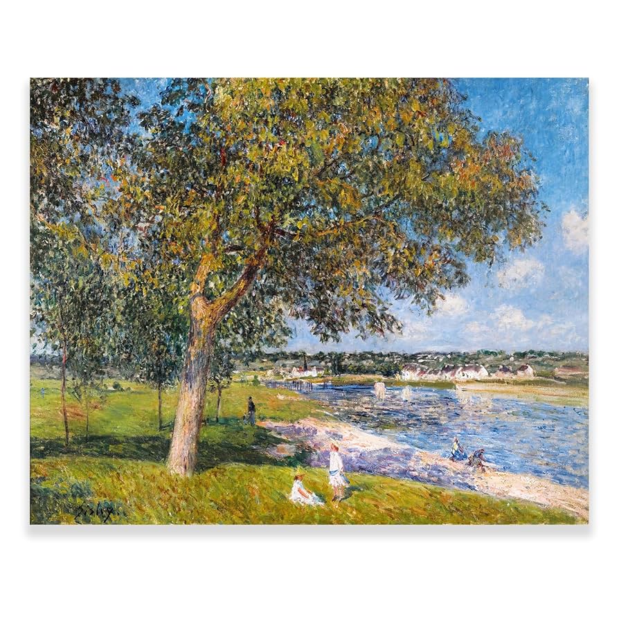 Alfred Sisley Wall Art - Walnut Tree in a Thomery Field